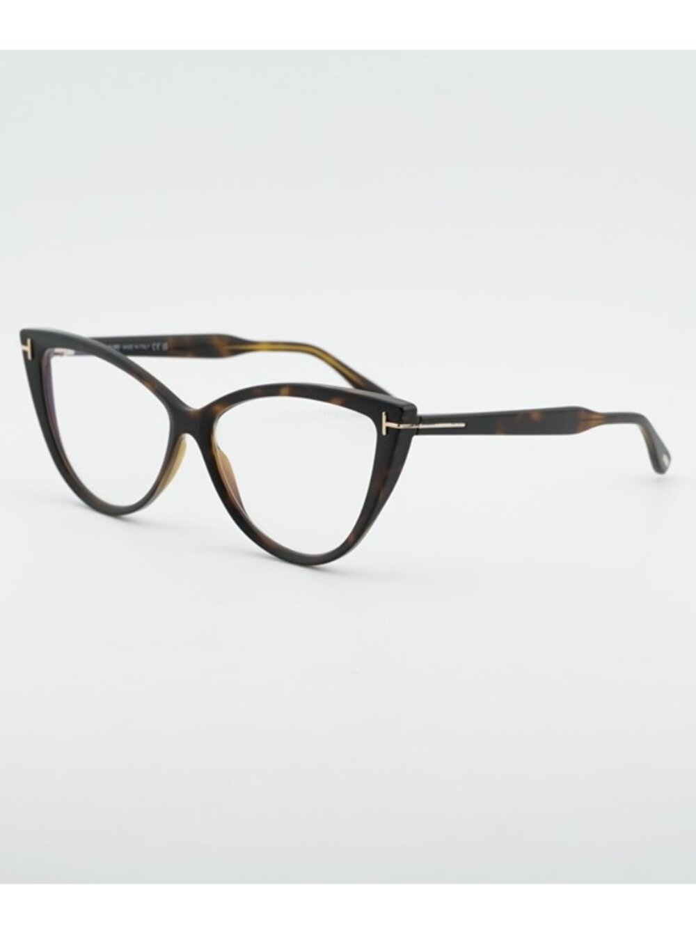 Tom Ford FT5843-B 052 Eyeglasses Dark Havana 56mm Cat Eye Frame